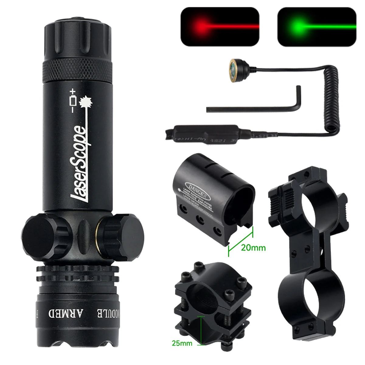 Red Green Dot Laser calibrator Sight Tactical Adjustable Hunting Laser Gear Accessories Laser Locator For 20mm Rail