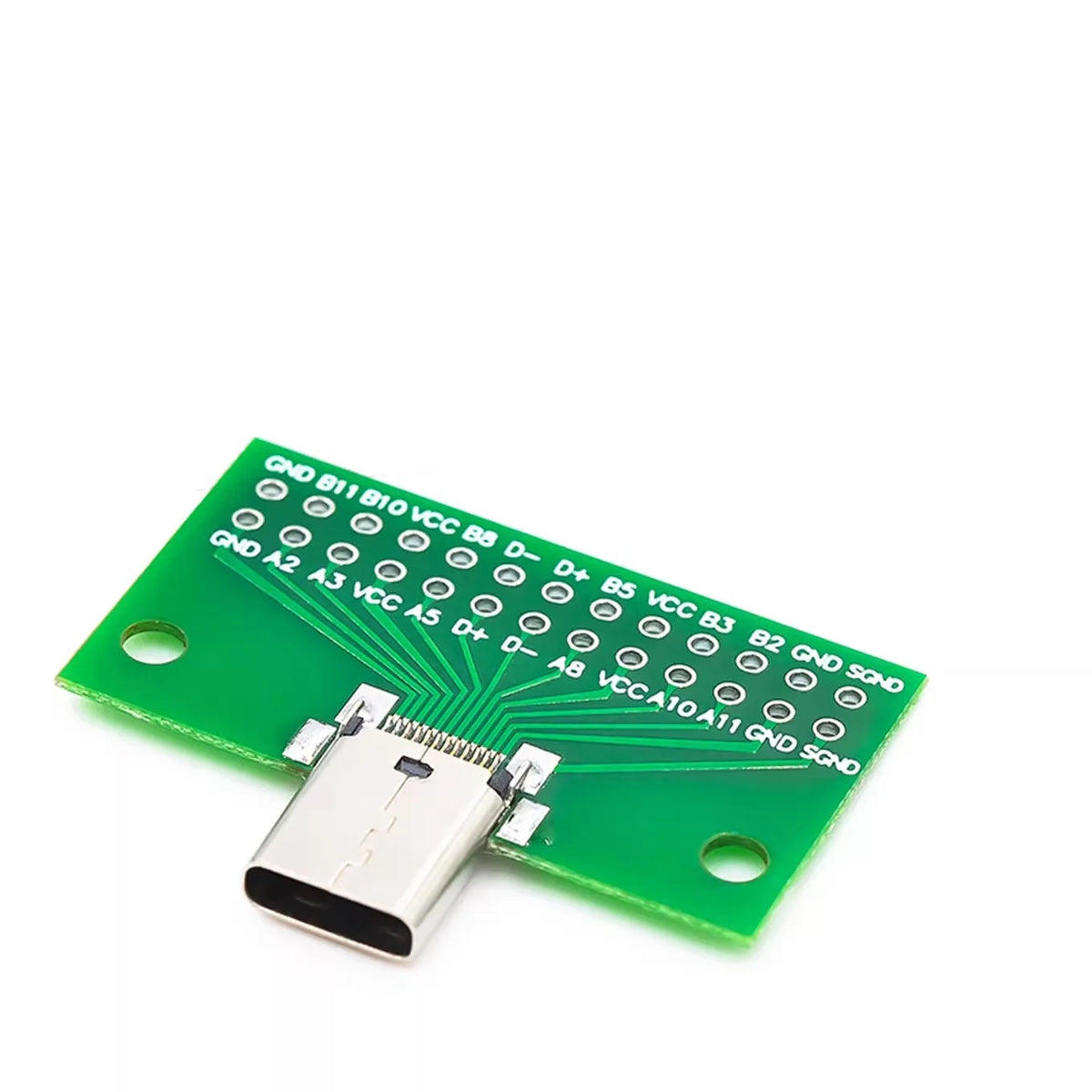 1PCS Type-C Revolution Female Test Board Adapter Plate with Pin Row 24P Male Seat Resistance Card USB3.1 Data Line Adapter