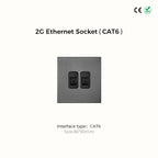 Avoir Wall Toggle Switch Gray Stainless Steel Panel Light Switches 2Way Power Socket Europe Korea French Electrical Outlets Home