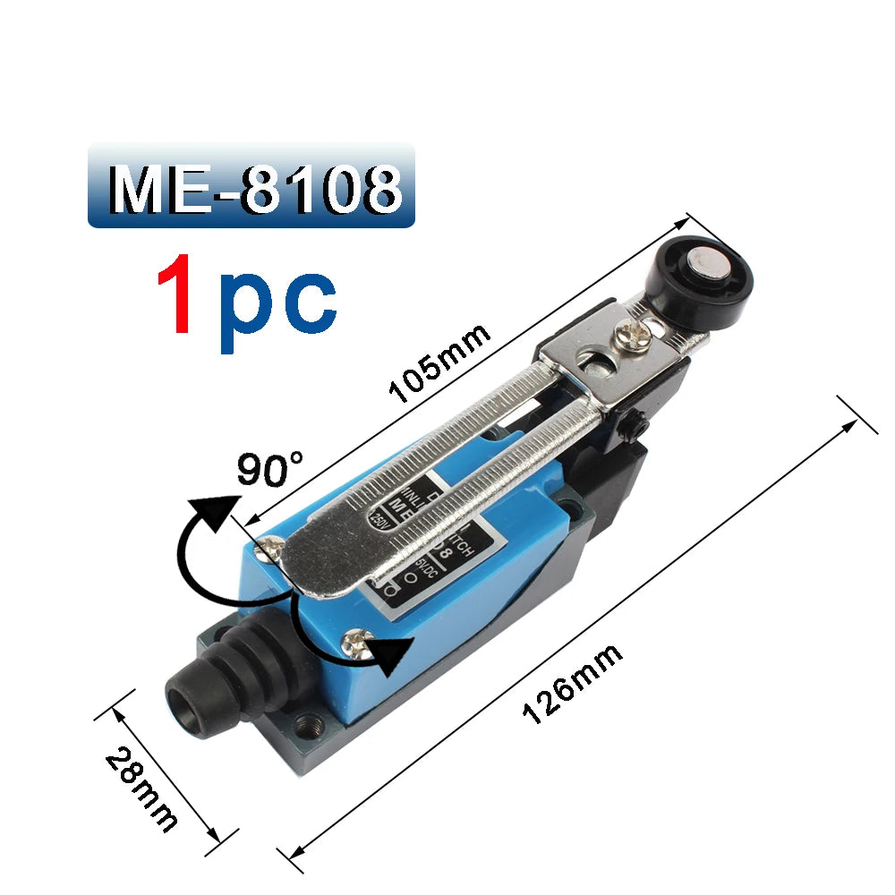 ME ME-8108 limit switch Rotary Adjustable Roller Mini Limit Switches TZ-8108 AC250V 5A NO NC 8108 8104 8111 8112 8122 8166 9101