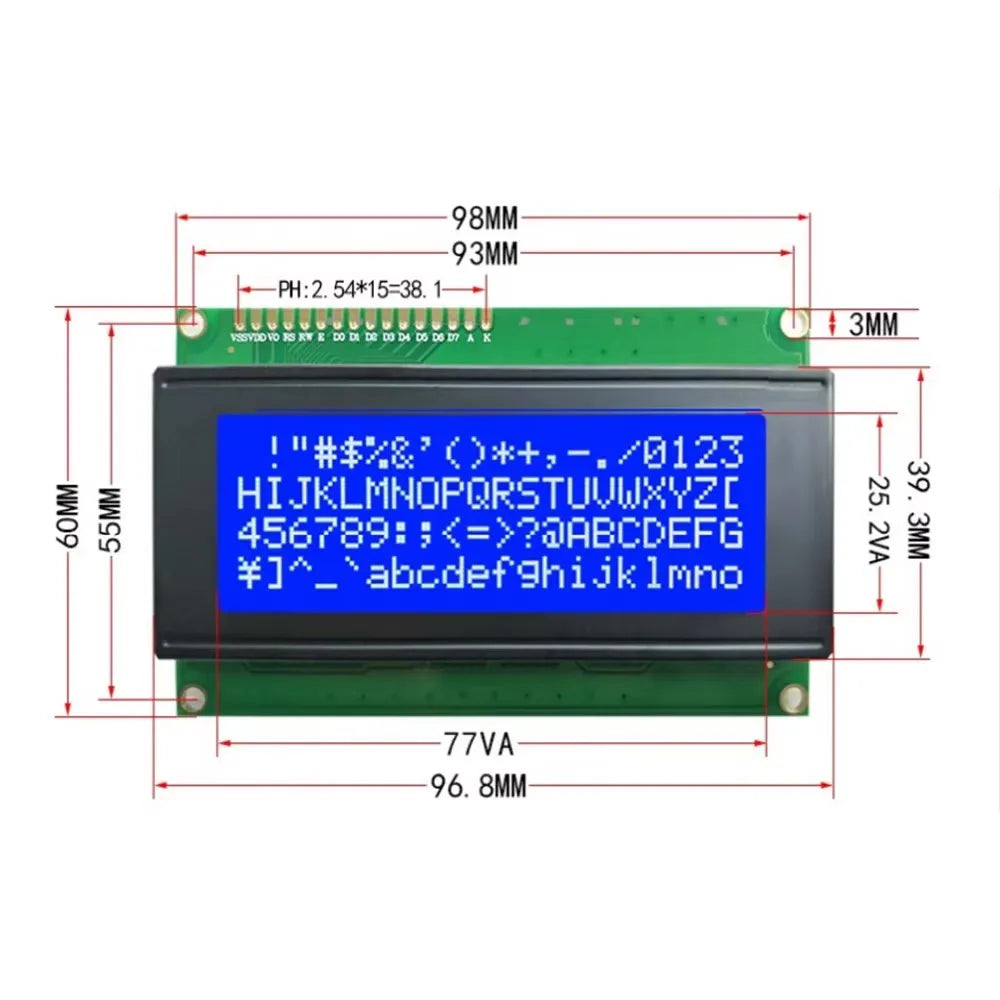 LCD2004 Screen 2004 20x4 2004A Blue/ Green/Gray Screen SPLC780D Character LCD IIC I2C Serial Interface Adapter Module AIP31066