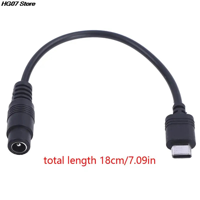 1PC 18cm DC Type-c Female To 5.5*2.1 Female Cables 5521 Power Jack DC Power Conector 5.5x2.1 Adapter USB Type C Converter