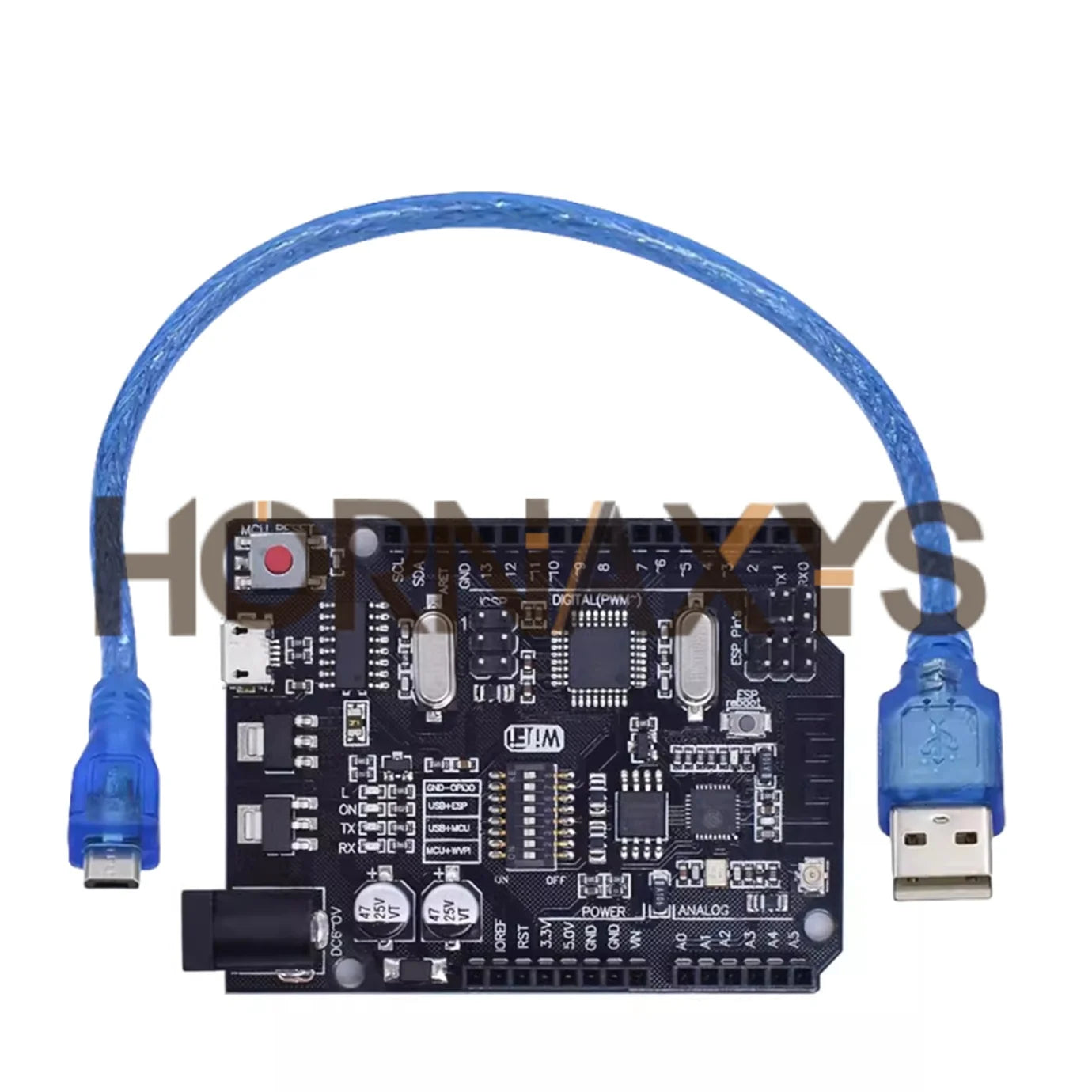 1-5Set/ UNO R3 Official Box ATMEGA16U2 / UNO+WiFi R3 MEGA328P Chip CH340G For Arduino UNO R3 Development Board WeMos ESP8266