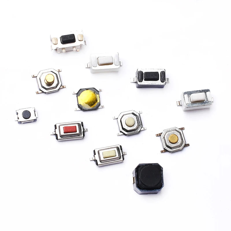 20Pcs SMD Tactile Switch Micro Push Button Silicone Key 3x4 3x6 4x4mm 2Pin 4Pin Electronic Component Switchs