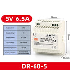 DR-60W Output 5V 12V 15V24V DIN Rail Switching Power Supply 24V DC 220V to 12V Transformer 5V Module Power Supply Box