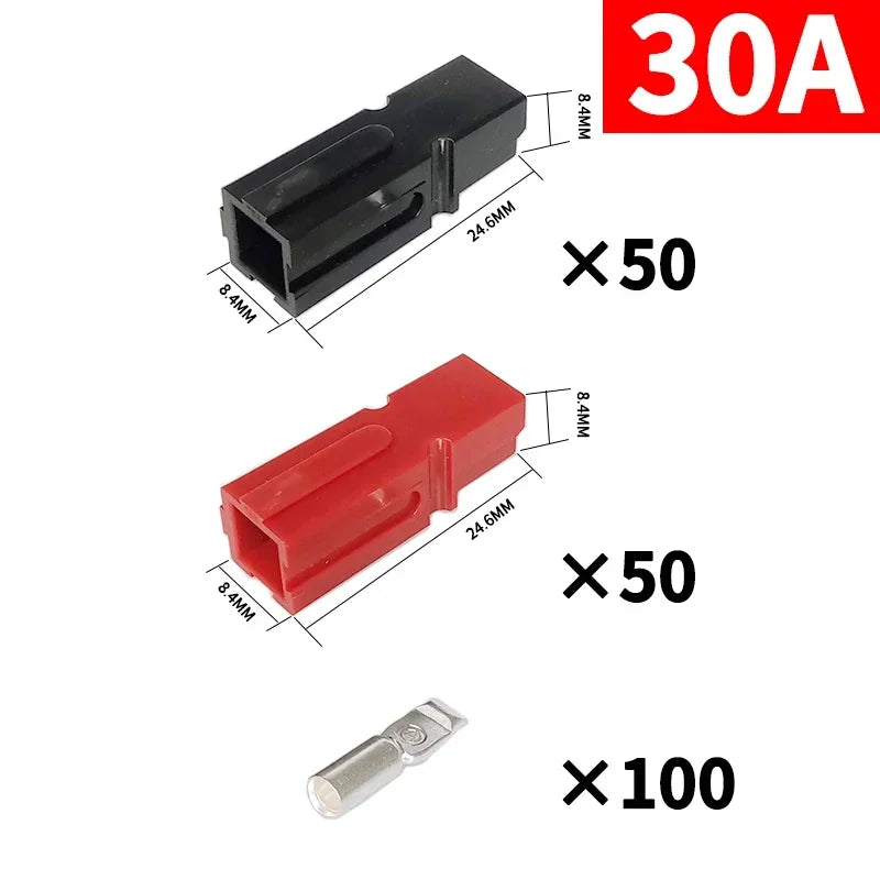 10/50/100/500 Pcs  Type Single Pole SB30 30A Plug 600V DC Battery Connector UPS Power Plug High Current Quick Plug