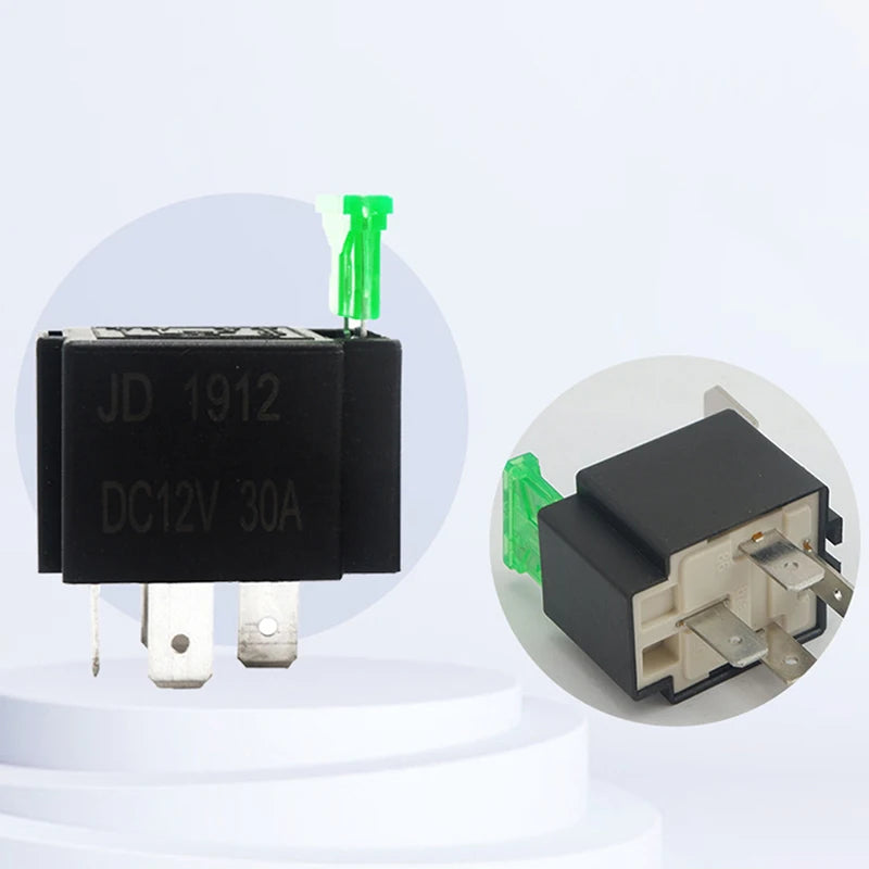 1PC 12V DC 4 Pin Car Automotive Fused Relay 30A Normally Open Relais 30A Fuse with 4pin/5Pin Backrest