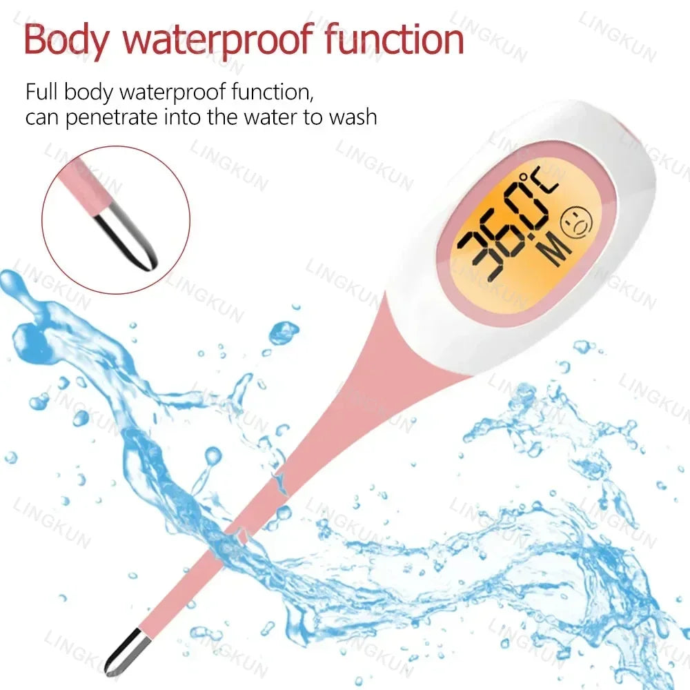 Professional Animal Digital Thermometer with Soft Probe Blue Digital Pet Dog Cat Veterinary Thermometer Waterproof Equipment