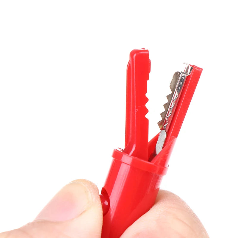 【2Pcs Push Button Type Full Protective Alligator Clip For Professional Multimeter】