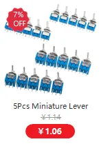 5Pcs ON-OFF-ON  ON-ON3 PIN/6PIN 2/3 Position Mini Latching Toggle Switch AC 125V/6A 250V/3A MTS-102 MTS-103 MTS-202 MTS-203