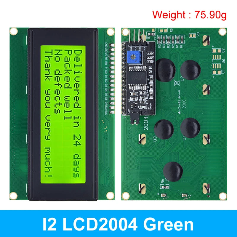 TZT LCD2004+I2C 2004 20x4 2004A Blue/Green screen HD44780 Character LCD /w IIC/I2C Serial Interface Adapter Module For Arduino