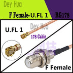 10/100Pcs F Female To UFL 1  MHF4 antenna cable rf 1.13 0.81 RG178 cable F female male cable to U.FL 1 tail fiber cable assembly