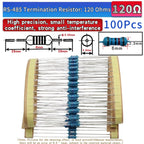 100 Pcs CAN bus terminating resistor RS-485 terminating resistor 1/4W 120 ohms 0.25W 120 ohm RS-485 communication impedance 120R