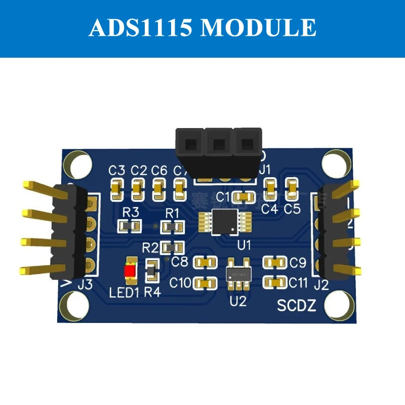 ADS1115 Module Temperature Acquisition 4-channel 16 Bit High-precision ADC Analog-to-digital Converter STM32 Routine