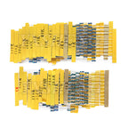 600pcs/set 30 Kinds 1/4W Resistance 1% Metal Film Resistor DSSUPPLY Pack Assorted Kit 1K 10K 100K 220ohm 1M Resistors 300pcs/set