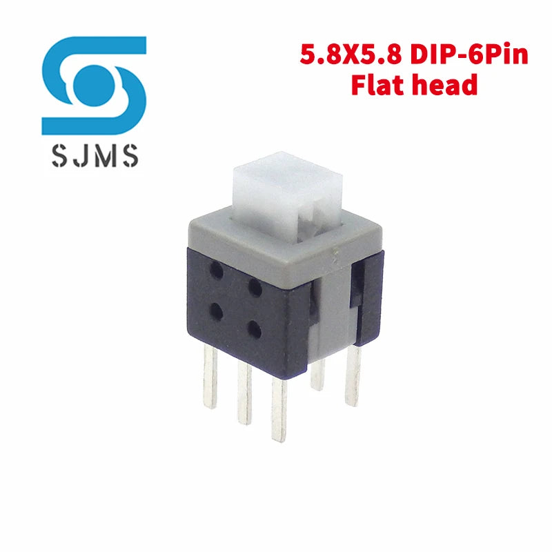 10PCS 5.8x5.8 7x7 8x8 8.5x8.5mm Non-Self-Locking / Self-Locking Switch / UNlock Push 6 Pin Tactile Power Micro Button Switches