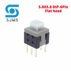 10PCS 5.8x5.8 7x7 8x8 8.5x8.5mm Non-Self-Locking / Self-Locking Switch / UNlock Push 6 Pin Tactile Power Micro Button Switches