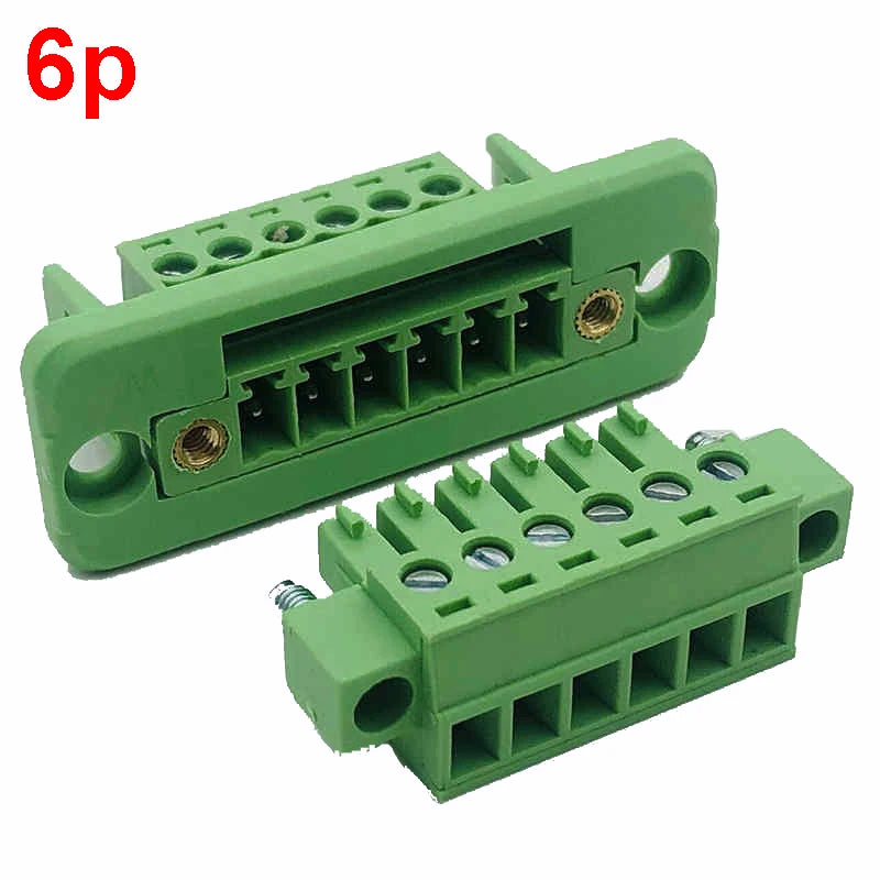 5/10Set 15EDGWC Pitch 3.81mm 2P/3P/4P/5P/6P/8P/9P Pluggable Terminal Block Connector JM15EDGKM 3.81mm Pitch