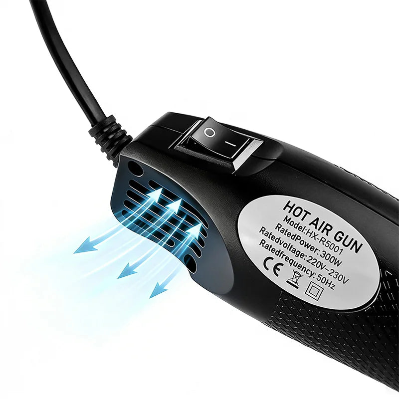 110V/220V Mini Heat Gun Hot Air Gun for Crafts Epoxy Resin Shrink Wraping, US/EU Plug, Multiple Colors Available