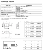 50pcs/lot 150W ESD 2012 TVS Diode 0805 3V 5V 8V 12V 15V 24V BV03C BV05C BV08C BV12V BC15C Bidirectonal SOD-323