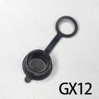 GX12 GX16 GX20 Aviation Circular Plug Socket Waterproof Dust Cable Connector Metal Leather Chain Protective Sleeve Cap