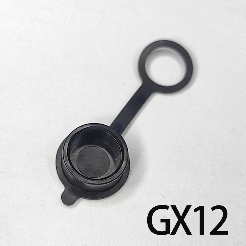 GX12 GX16 GX20 Aviation Circular Plug Socket Waterproof Dust Cable Connector Metal Leather Chain Protective Sleeve Cap