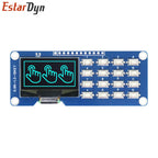 1.3 Inch 128x64 OLED Display SSD1116 with 4x4 Matrix Keyboard Module I2C SPI for Raspberry Pi ESP32