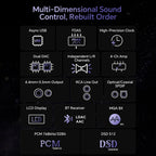 TempoTec March III-M3 2*CS43198 HIFI USB DAC,Bluetooth DAC,UAC1.0 for PlayStation PS4,PS5,UAC2.0, EQ,Filter,DSD512/LDA