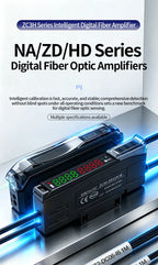 Intelligent Digital Display Fiber Optic Amplifier Sensor for Long and Short Distance Diffuse Reflection Induction Photoelectric