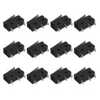 12Pcs Micro Switch with Straight Lever Compact Miniature Limit Detection Switch for Machinery Position Control Small Space