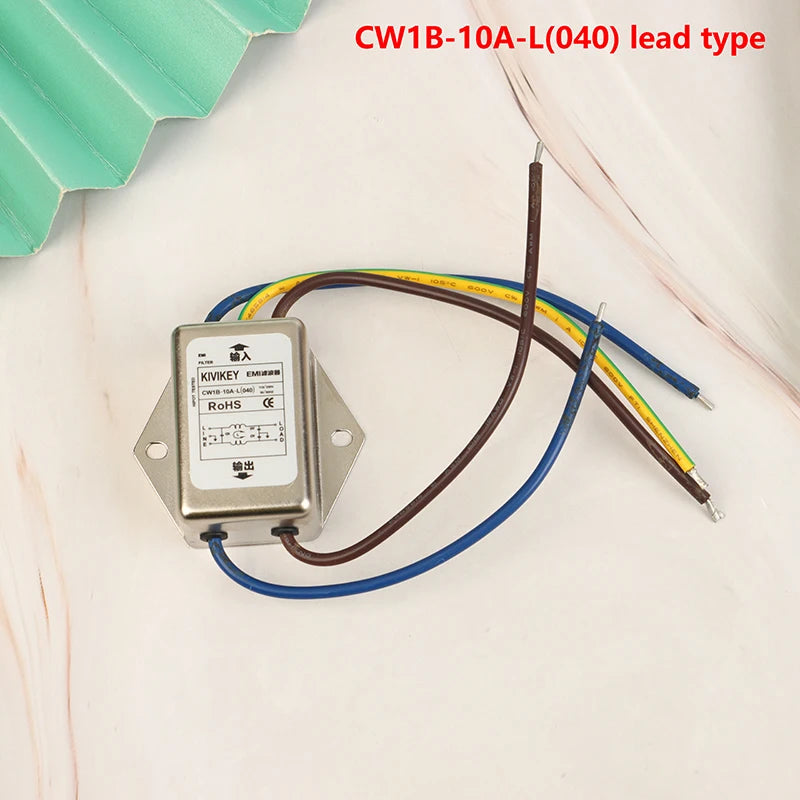 CW1B-3A/6A /10A-L(040)Anti-interference AC 220V Power Supply Filter EMI Line Audio Purifier CW1B-10A-L