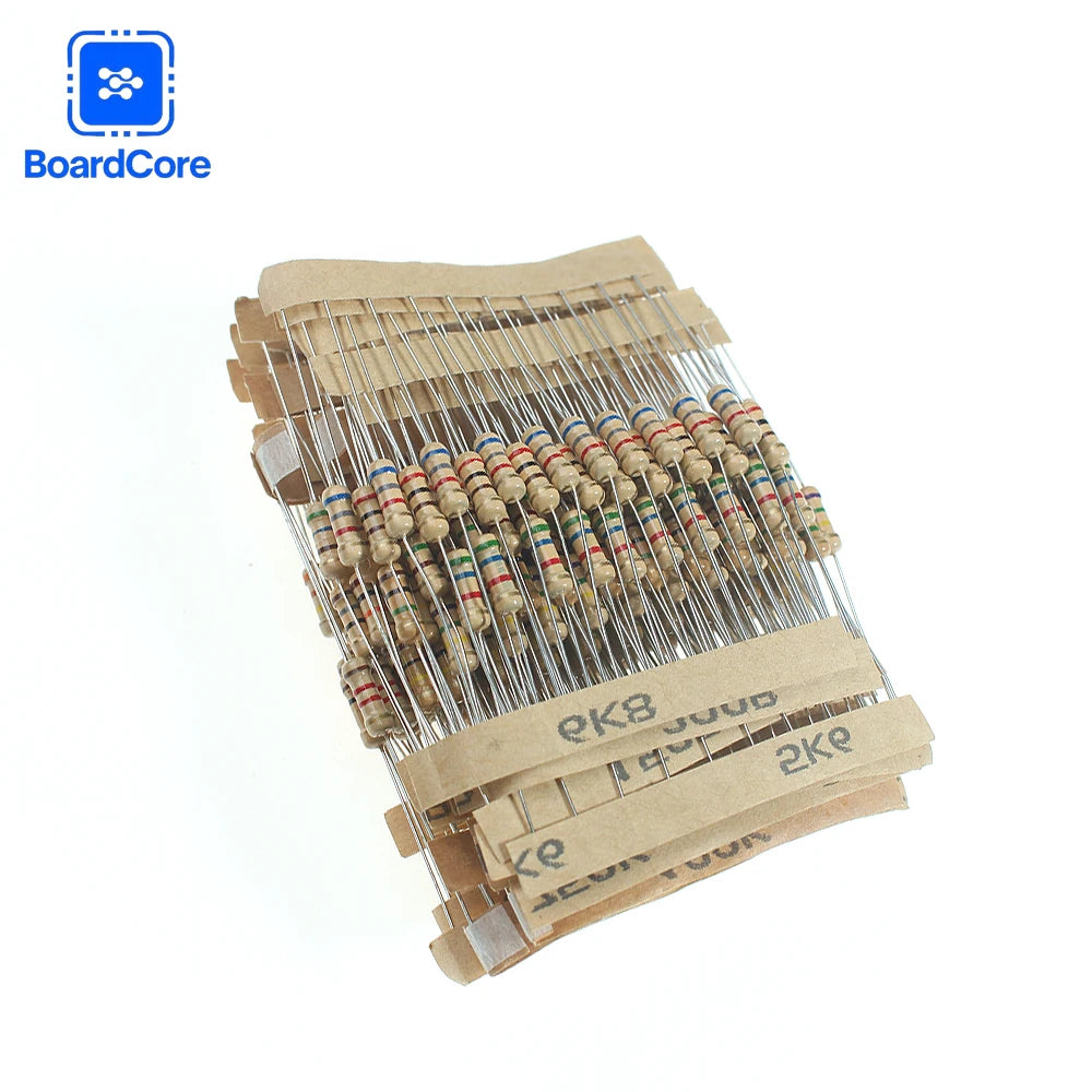 300PCS 0.5W Carbon Film Resistor Kit 30 Values 1 Ohm ~ 3M 1/2W 5% Color Ring Resistance Assortment Set for Circuit Repair