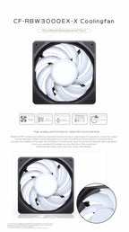 Bykski 120mm Fan Use for Water Cooling Radiator Computer PC Case 3008RPM Heatsink  Support PWM  CF-AP3000EX-X / CF-RBW3000EX-X