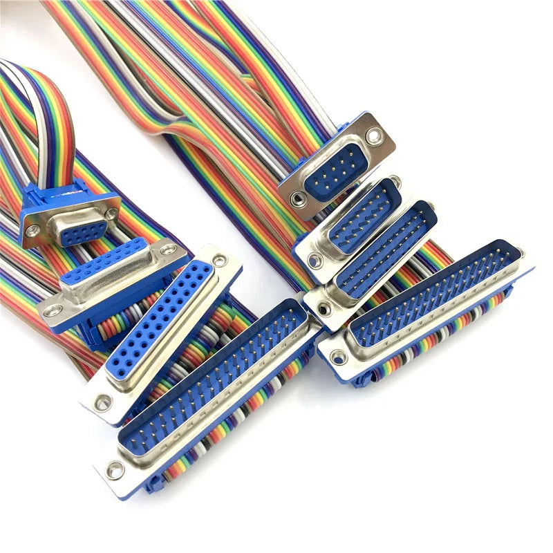 1pcs D-SUB DB9 DB15 DB25 DB37 DIDC 9 15 25 37Pin Male Female Cable D-SUD Serial Port Connector Adapter RS232 COM Extension Cable