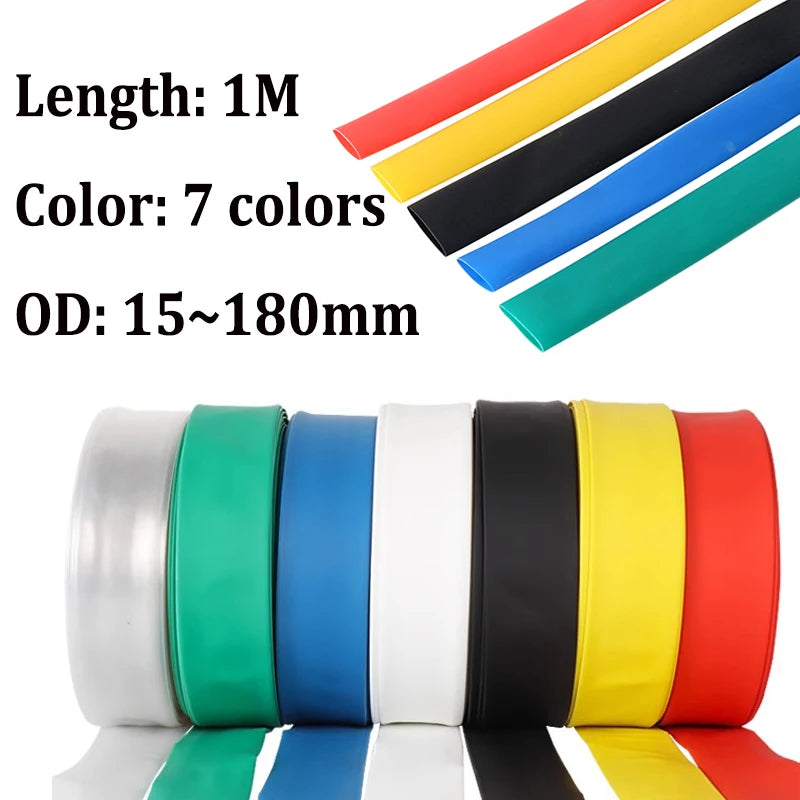 1M 2:1 7 Colors 15mm 20mm 30mm 35mm 40mm 60mm 80mm 150mm 180mmHeat Shrink Heatshrink Tubing Tube Wire Dropshipping
