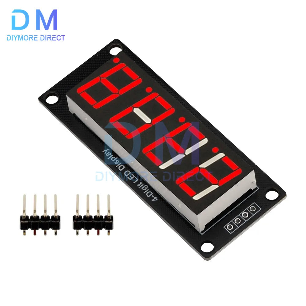 TM1637 LED Display Module for Arduino 4 Digit 7 Segment 0.56 inch Time Clock Indicator Tube Module Red Blue Green Yellow White