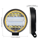 4-Inch LED Round Spot Work Light Combo Flood Driving Amber Fog Lamp For Truck SUV 4WD 4x4 LED Bar Offroad ATV Jeep Tractor