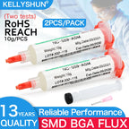 Flux 100% Original KELLYSHUN PCB Soldering Flux 10ml Needle Tube Welding Flux No-Clean Soldering Paste NC 559 558 652 Solder