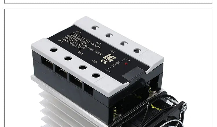 LCTC Three Phase Solid State Relay SSR With Heat Sink 40A 3-Three DC to AC AC To AC 3-32VDC Control For Switch On-Off