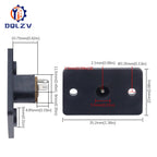 DC-019A DC Power Socket Interface With Screw Holes Black Connector 5.5X2.1mm Female Adapter Equipment Product Charging Port