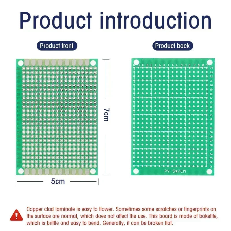1/5Pcs Single Sided PCB 15x20 12x18 10x15 2x8 4x6 5x7 6x8cm Universal PCB Prototype Circuit Board for DIY Soldering Project