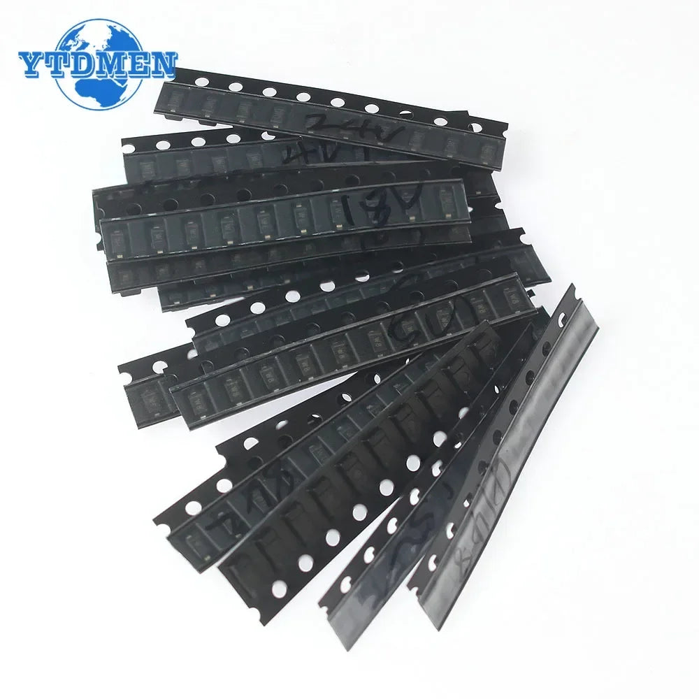 150PCS Zener Diode Kit SOD-123 1206 SOD-323 0805 Zener Diode SMD 15 Values 3.3V 4.7V 5.1V 5.6V 7.5V 8.2V 10V 12V 15V
