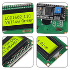 LCD1602 Module 16x2 Character I2C PCF8574 for Arduino Blue Yellow Green 1602A Development Board Mega2560 LCD 5V Adapter Plate
