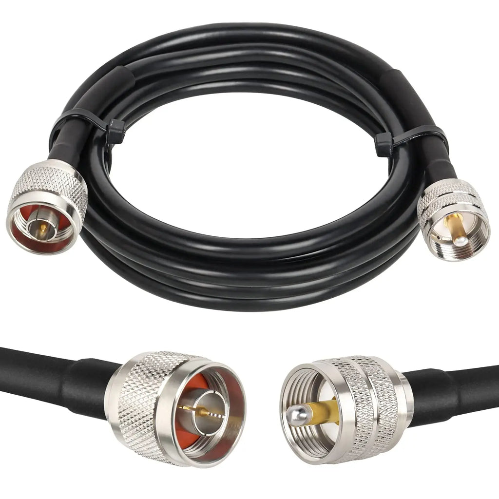 RG58 Cable N Male Plug to UHF PL259  Male to SO239 Female Plug Connector 50ohm Crimp RF Coaxial Jumper Pigtail Straight