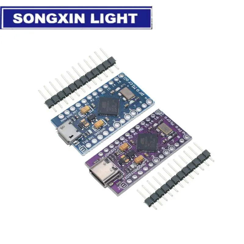 SAMIROB Pro Micro ATmega32U4 5V 16MHz Original Chip Replace ATmega328 For Arduino Pro Mini With 2 Row Pin Header