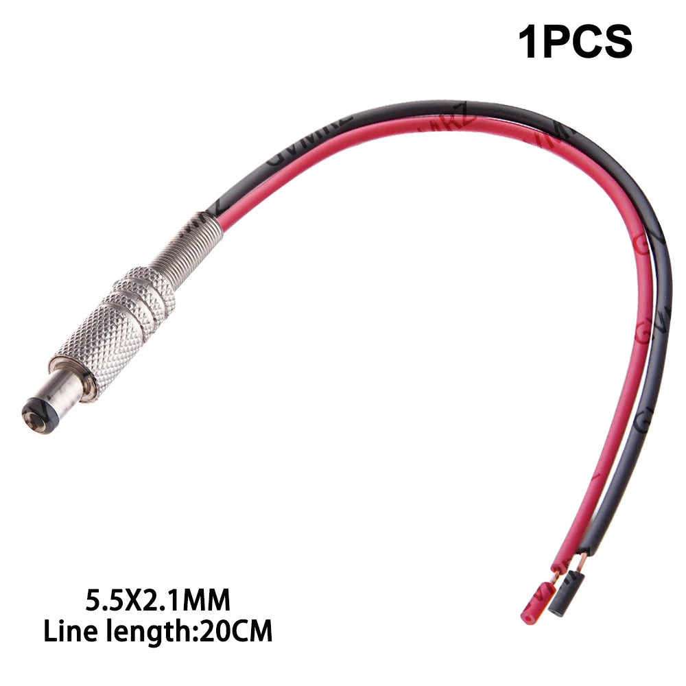 DC099 5.5 x 2.1mm/5.5x2.5mm DC power outlet male female connector adapter with 10cm/20cm Cable  5.5*2.1