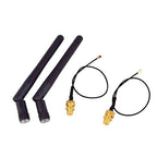1Pcs 2.4G WiFi Antenna 3dBi Foldable Antena 2.4GHz SMA Male for Wireless Router + PCI U.FL IPX to SMA Female 1.13 Pigtail Cable