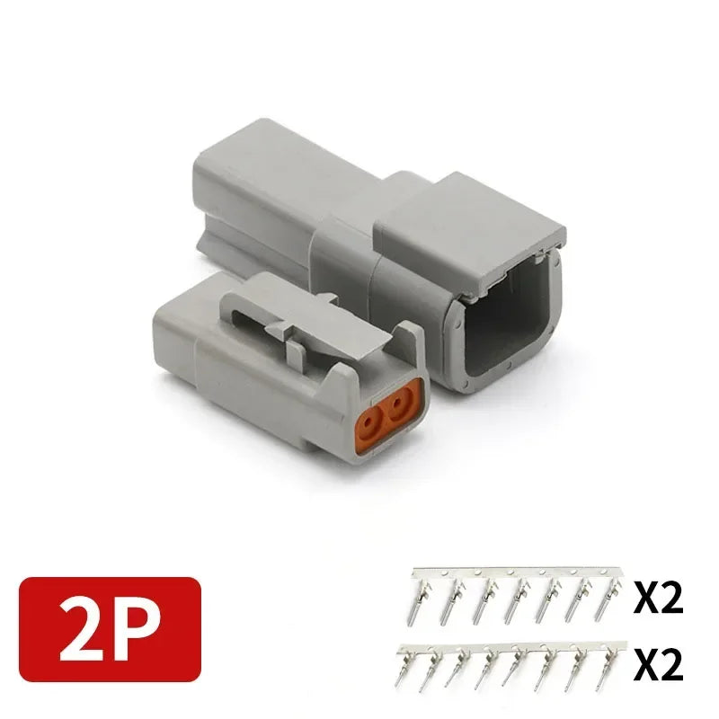 Deutsch DT/DTM/DTP/DTF Multi-Pin Waterproof Connector | 22-14AWG Sealed Plug for Heavy Duty Truck & Bus Electrical Systems