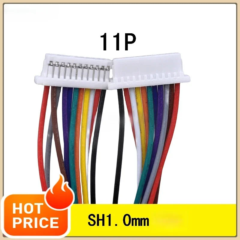 10Pcs JST SH Series 1.0mm Pitch Female Socket Terminal Plug Wire Connectors Set 2-12 Pin Options for Electronic Cables 28AWG