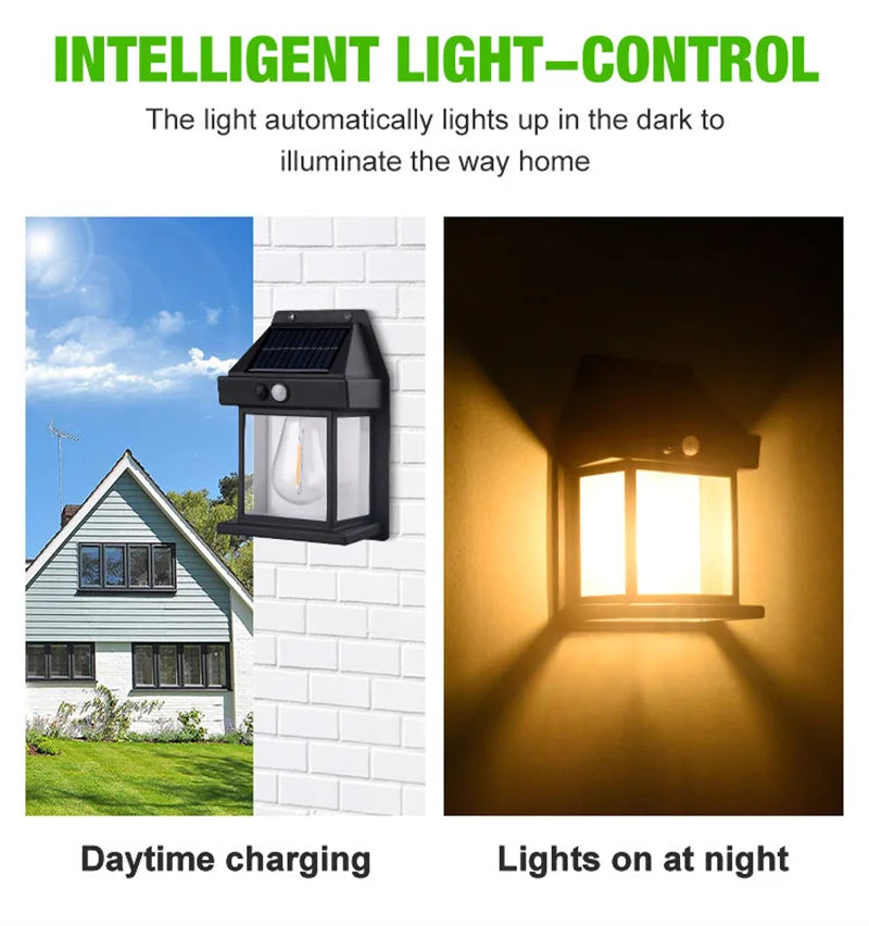 Solar Wall Lights Outdoor Tungsten Waterproof Wireless Motion Sensor Security Lamps Dusk to Dawn Lighting for Garden 1~8PCS 2026